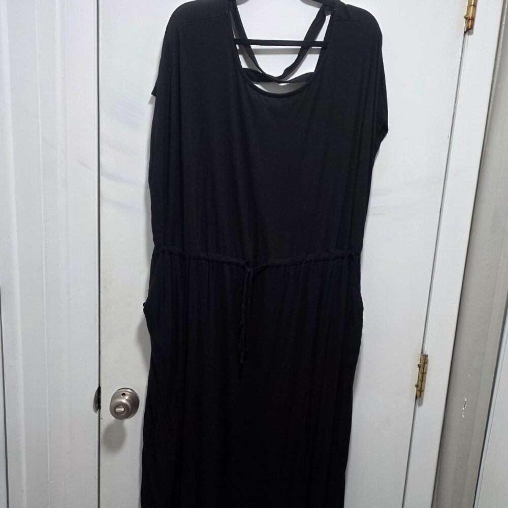 EUC Terra & Sky Size 3x Tie Waist Cross-Back Dress